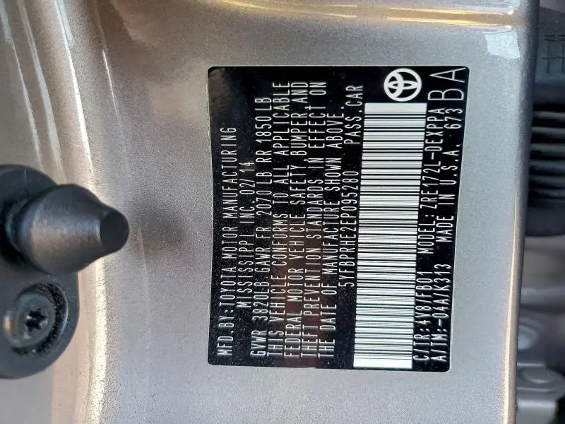 2014 TOYOTA COROLLA ECO  