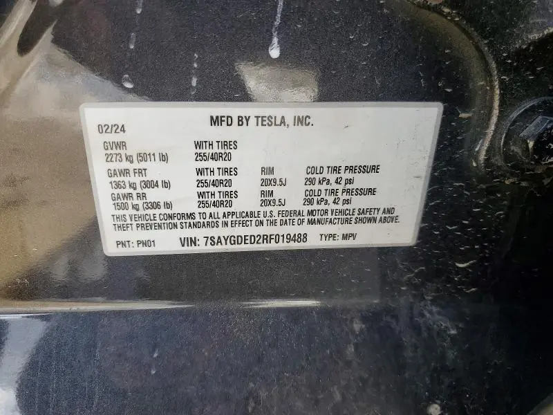 2024 TESLA MODEL Y   