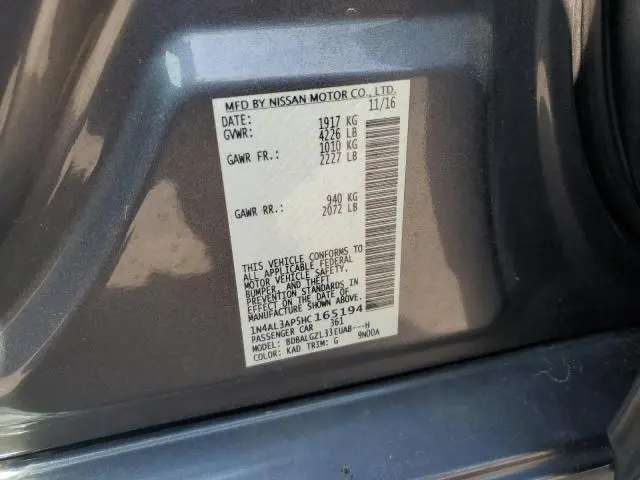 2017 NISSAN ALTIMA 2.5  