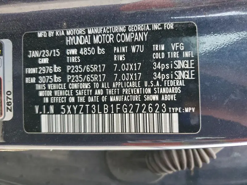 2015 HYUNDAI SANTA FE SPORT   