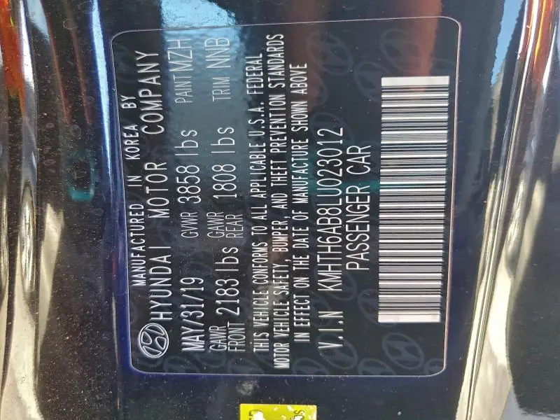 2020 HYUNDAI VELOSTER TURBO  