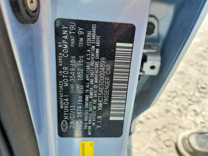 2012 HYUNDAI ACCENT GS  