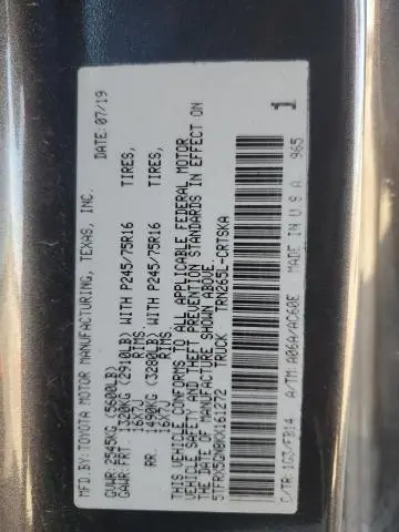 2019 TOYOTA TACOMA ACCESS CAB  