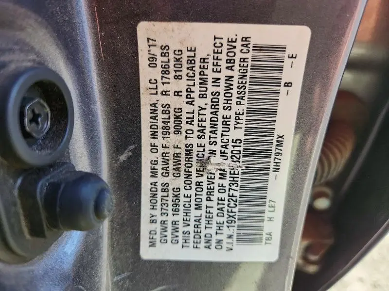 2017 HONDA CIVIC EX  