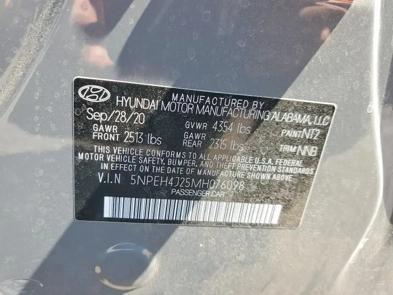 2021 HYUNDAI SONATA LIMITED  