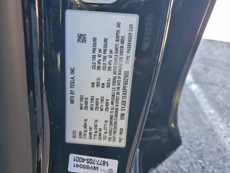 2023 TESLA MODEL 3   