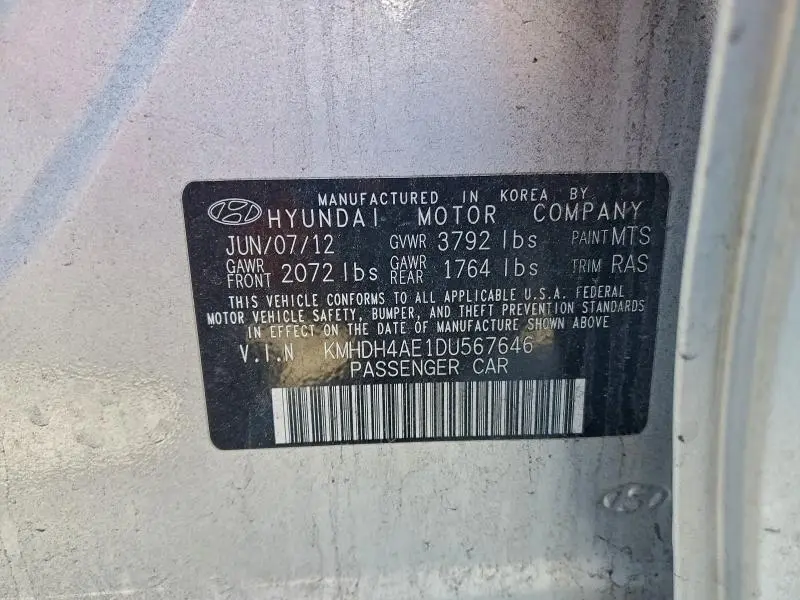 2013 HYUNDAI ELANTRA GLS  