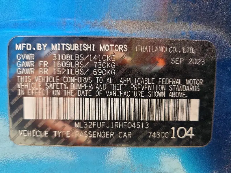 2024 MITSUBISHI MIRAGE G4 ES  