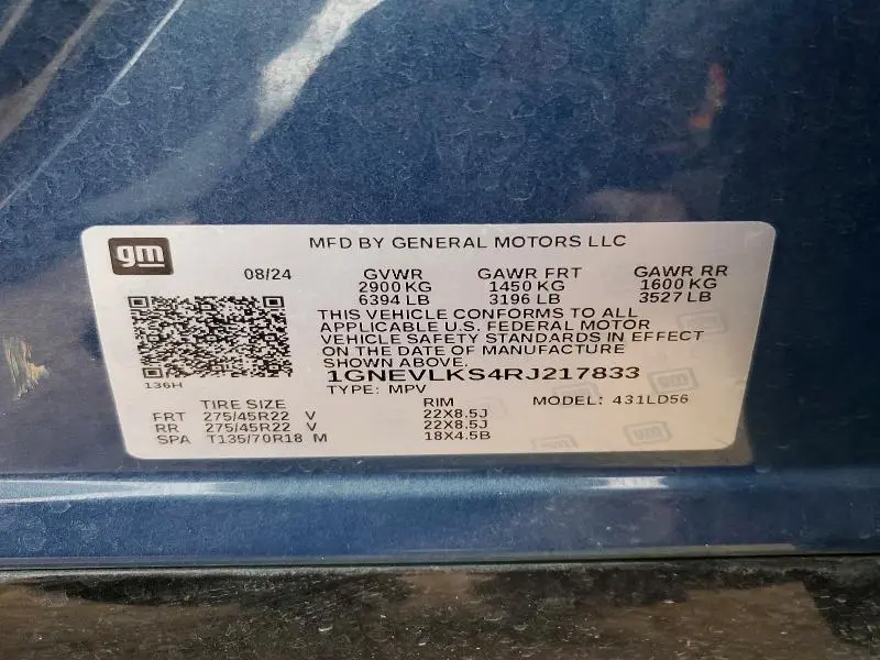 2024 CHEVROLET TRAVERSE RS  