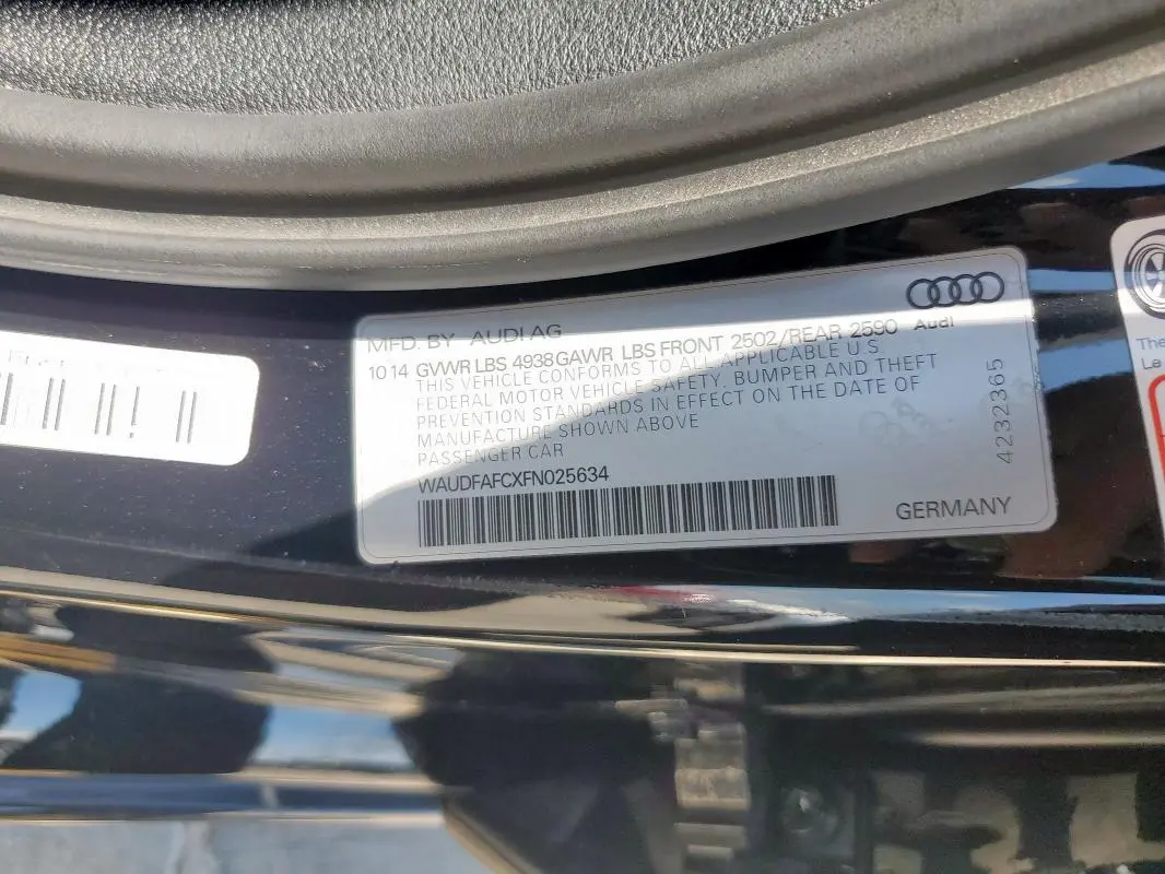 2015 AUDI A6 PREMIUM PLUS  