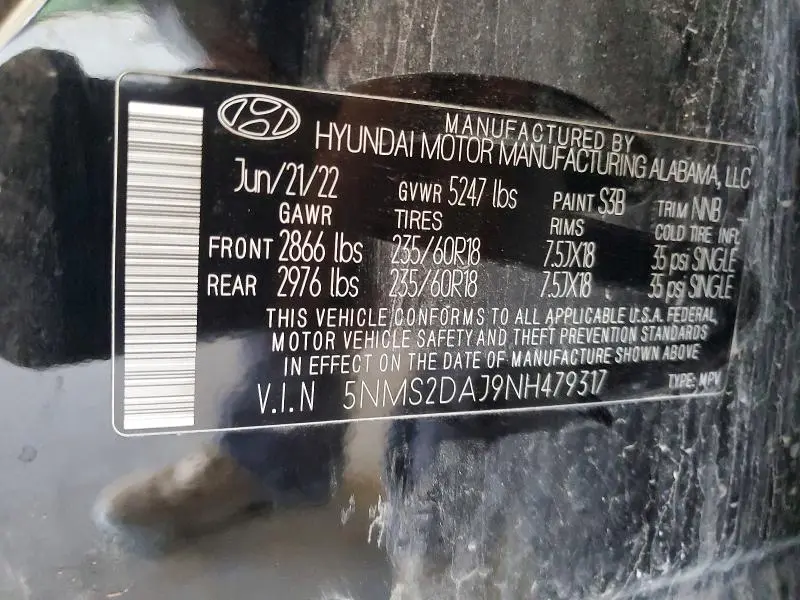 2022 HYUNDAI SANTA FE SEL  