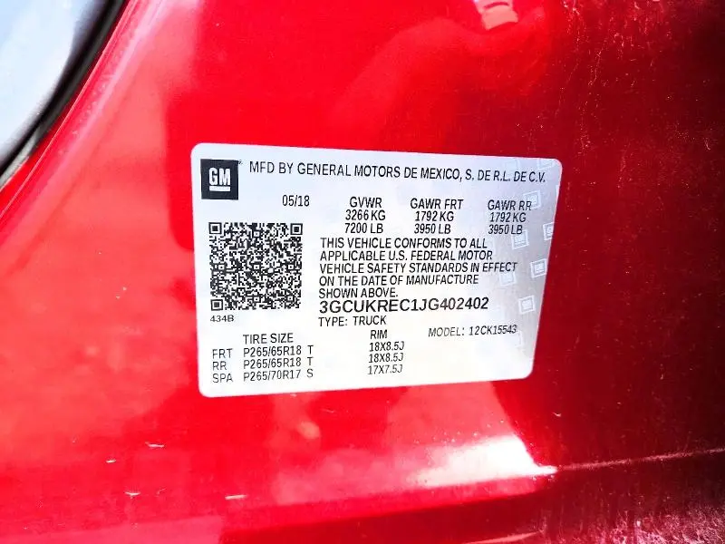 2018 CHEVROLET SILVERADO K1500 LT  