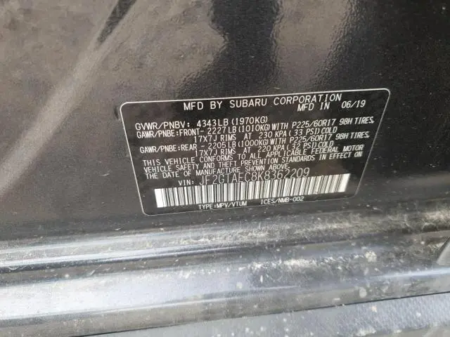 2019 SUBARU CROSSTREK PREMIUM  