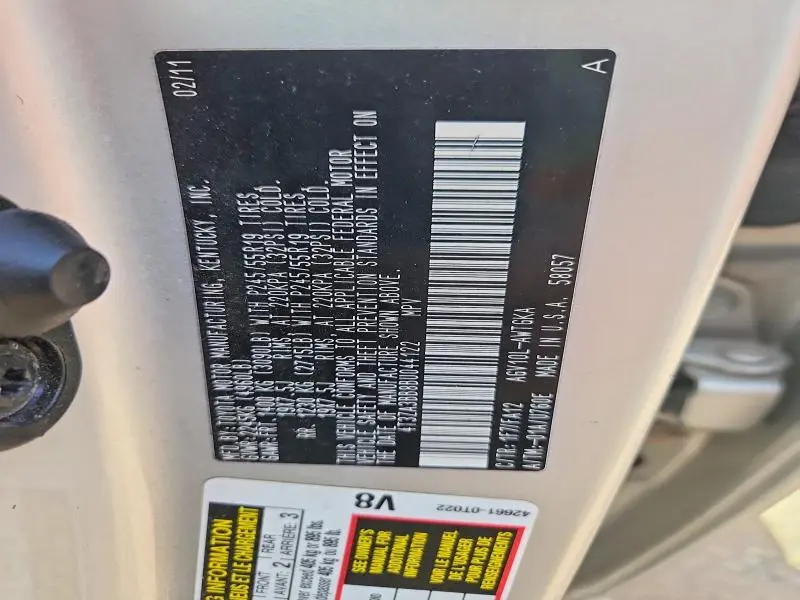 2011 TOYOTA VENZA FWD 4CYL  