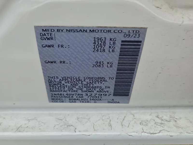 2024 NISSAN ALTIMA SV  