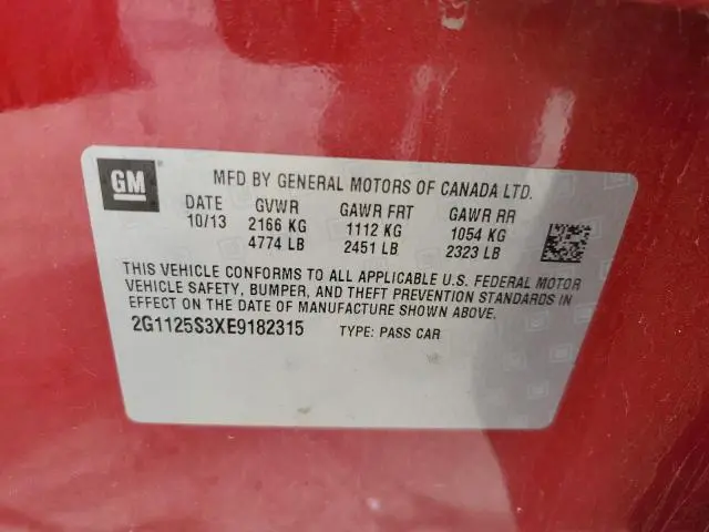 2014 CHEVROLET IMPALA LT  