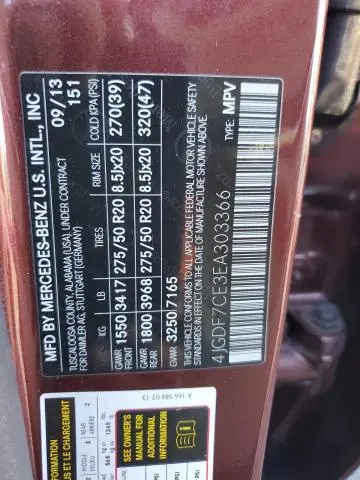 2014 MERCEDES-BENZ GL 450 4MATIC  