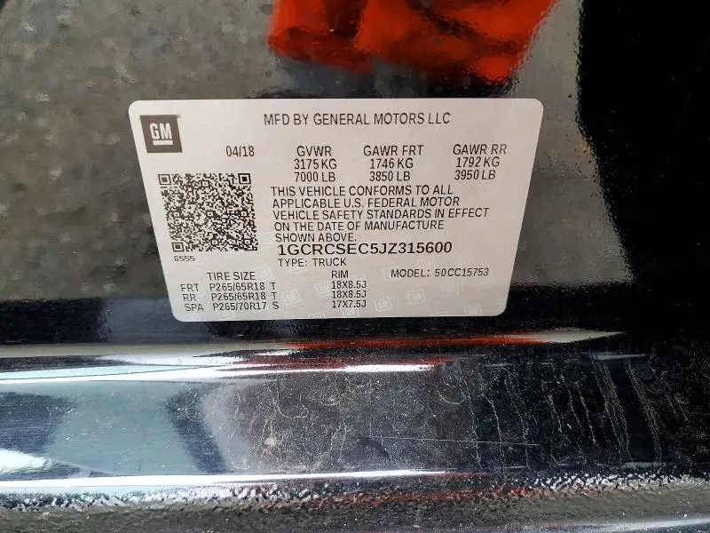 2018 CHEVROLET SILVERADO C1500 LTZ  