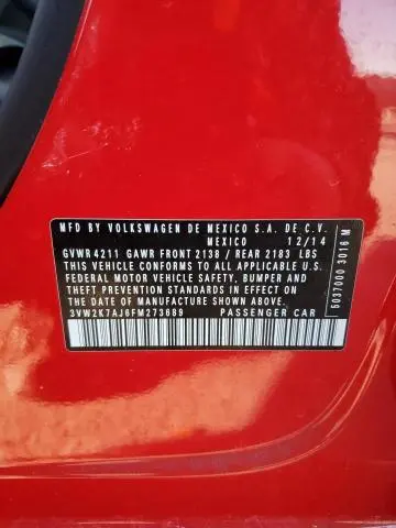 2015 VOLKSWAGEN JETTA BASE  