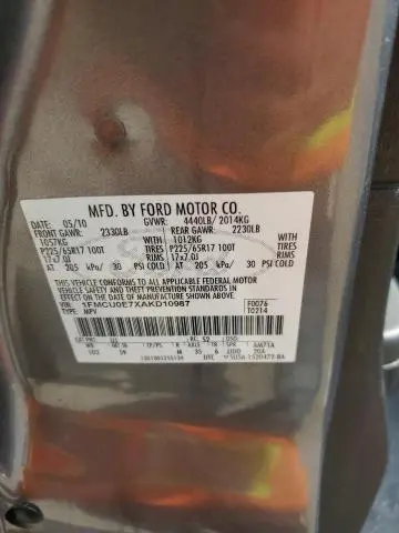 2010 FORD ESCAPE LIMITED  