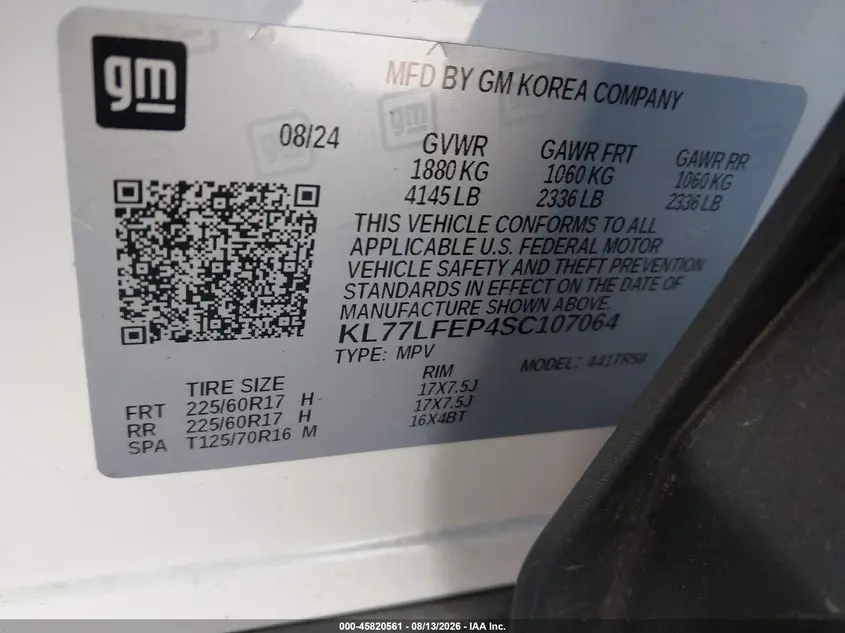 2025 CHEVROLET TRAX FWD LS