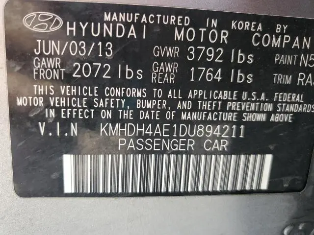 2013 HYUNDAI ELANTRA GLS  