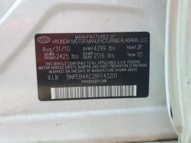 2011 HYUNDAI SONATA GLS  