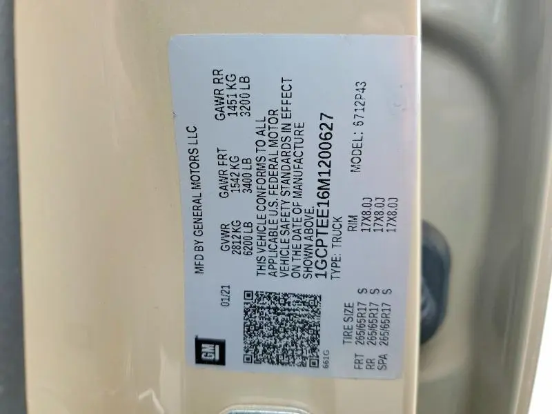 2021 CHEVROLET COLORADO ZR2  