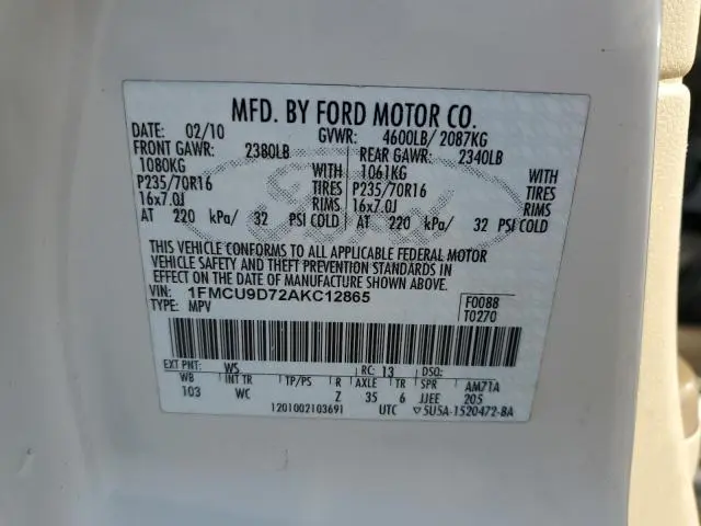 2010 FORD ESCAPE XLT  