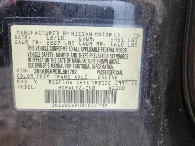 2011 NISSAN SENTRA 2.0  