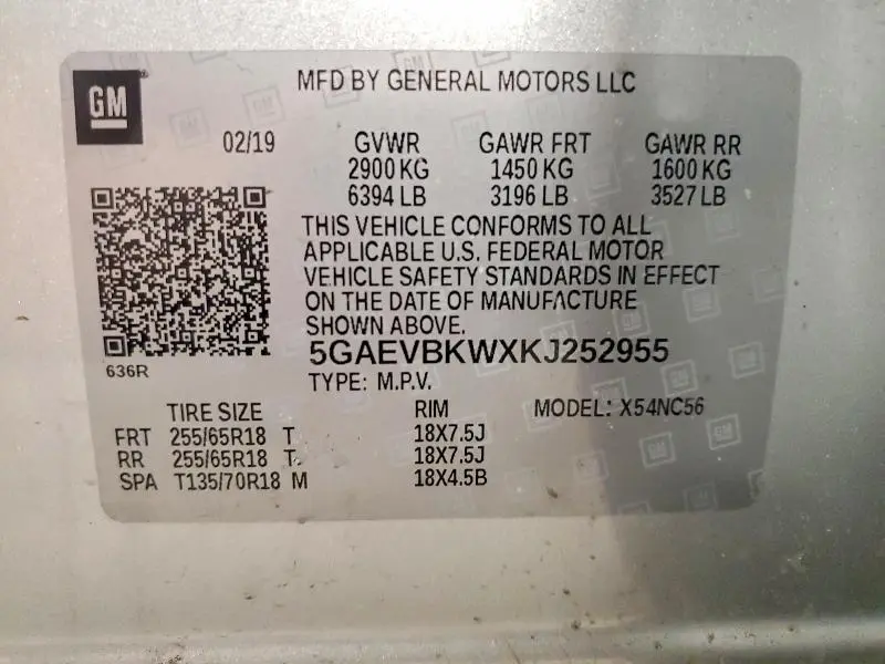 2019 BUICK ENCLAVE PREMIUM  