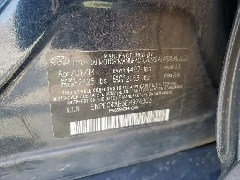 2014 HYUNDAI SONATA SE