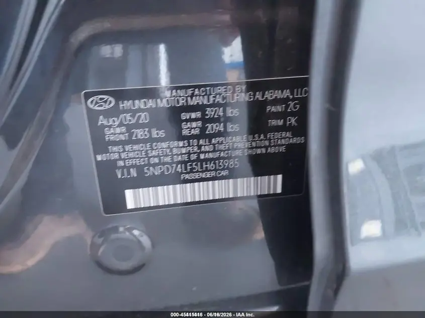 2020 HYUNDAI ELANTRA SE