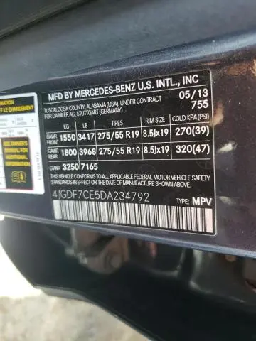 2013 MERCEDES-BENZ GL 450 4MATIC  