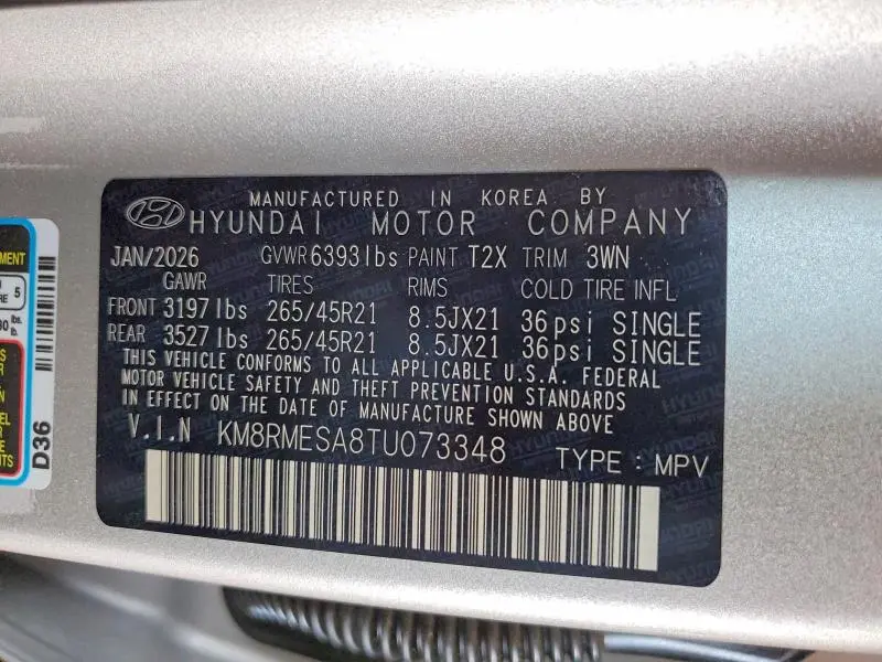 2026 HYUNDAI PALISADE CALLIGRAPHY  