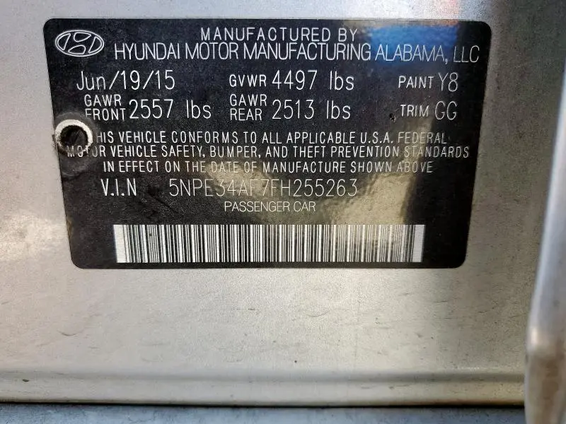 2015 HYUNDAI SONATA SPORT  
