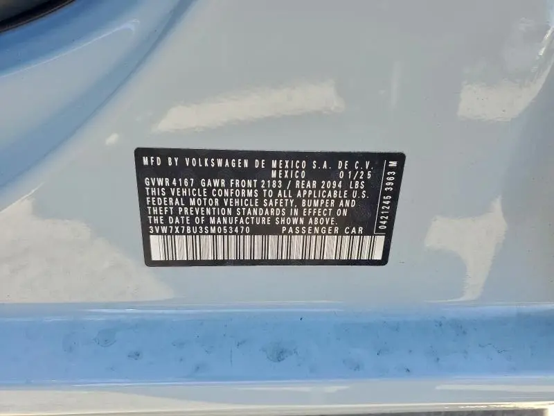 2025 VOLKSWAGEN JETTA SE  