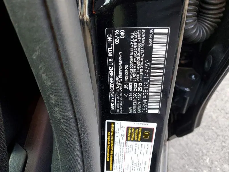 2016 MERCEDES-BENZ C 63 AMG  