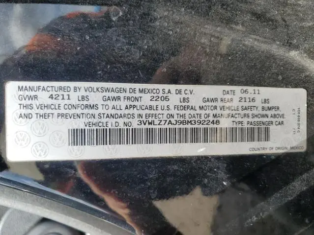 2011 VOLKSWAGEN JETTA SEL  