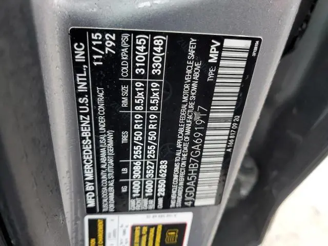 2016 MERCEDES-BENZ GLE 350 4MATIC  