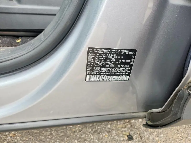 2021 VOLKSWAGEN ATLAS S  