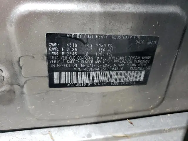 2017 SUBARU LEGACY 2.5I PREMIUM  