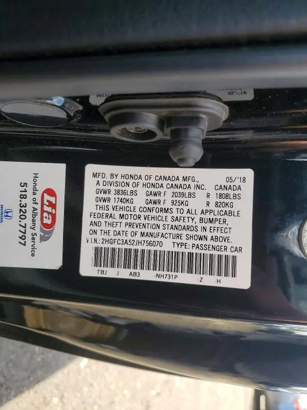 2018 HONDA CIVIC SI  