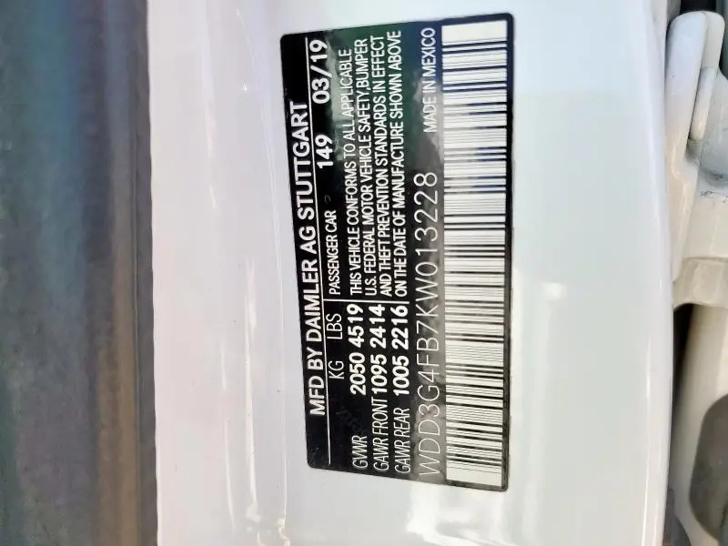 2019 MERCEDES-BENZ A 220 4MATIC  