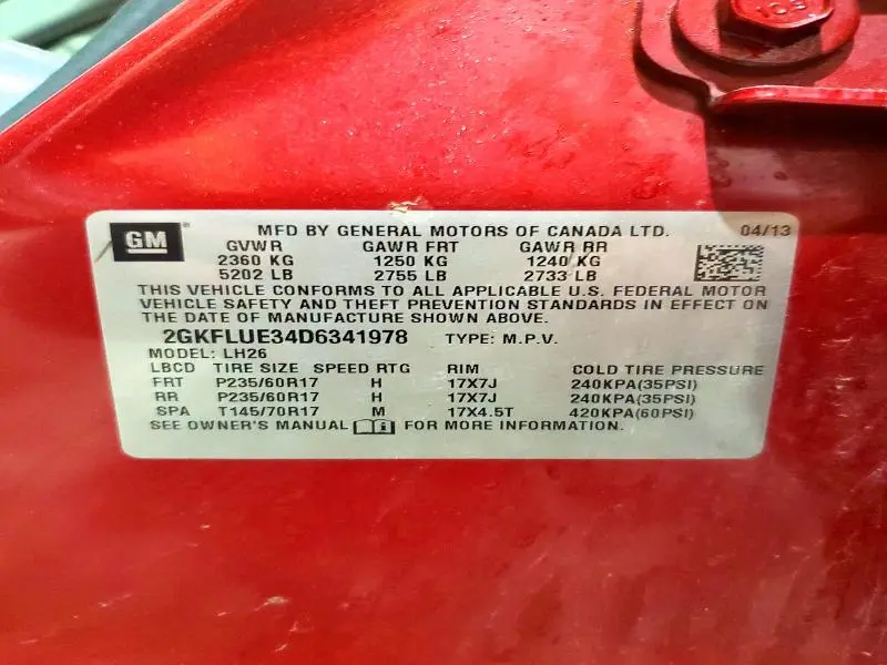 2013 GMC TERRAIN SLT  