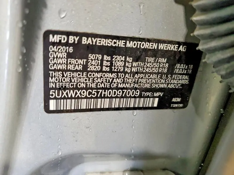 2017 BMW X3 XDRIVE28I  