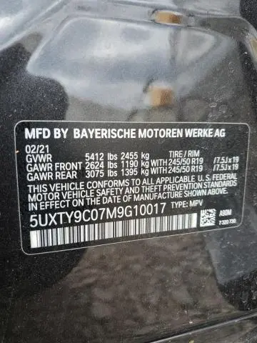 2021 BMW X3 XDRIVEM40I  