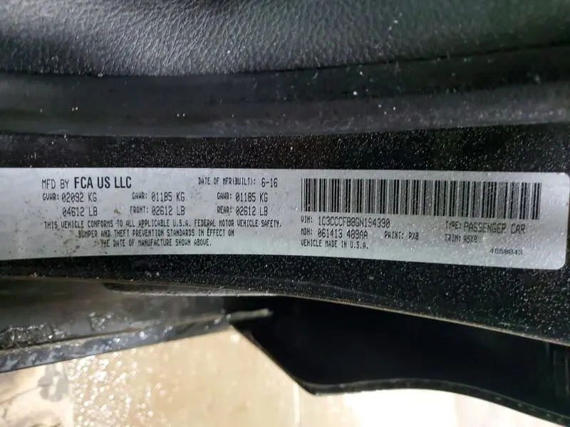 2016 CHRYSLER 200 LX  