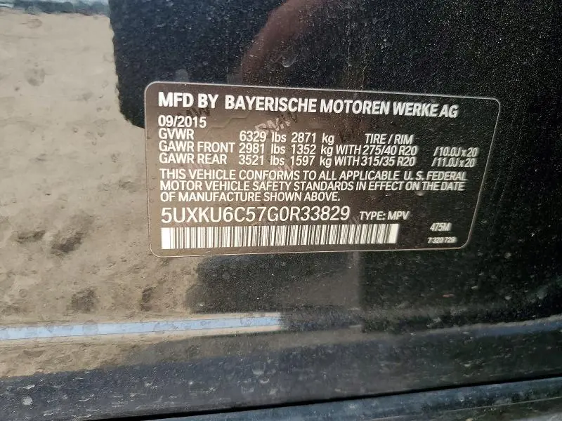 2016 BMW X6 XDRIVE50I  