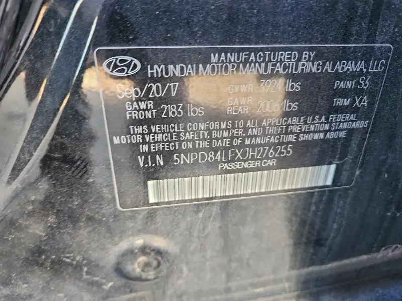 2018 HYUNDAI ELANTRA   